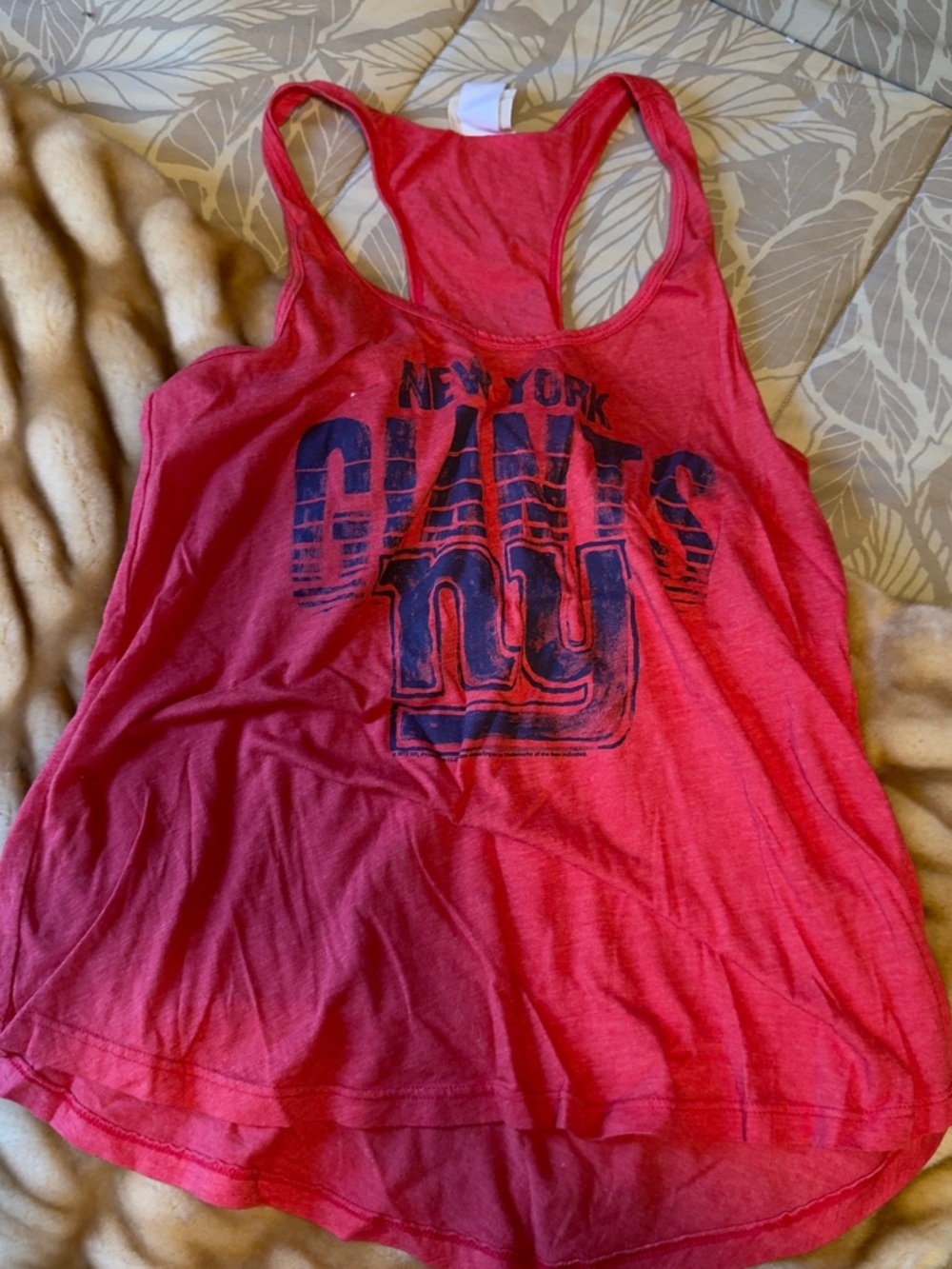 Junk Food Red New York Giants Racerback Tank Top